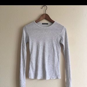 Brandy Melville long sleeve grey top